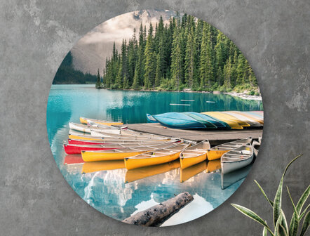 WandDeco Rond - Boats on lake