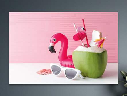 WANDDECO RECHT - COCONUT FLAMINGO