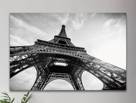 WANDDECO RECHT - EIFFEL TOWER BLACK WHITE