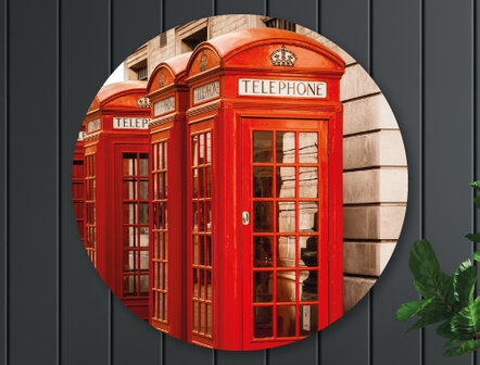 WANDDECO ROND - ENGLISH PHONEBOX