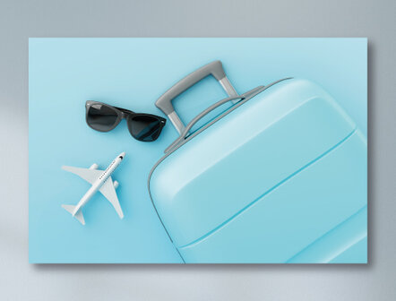 WANDDECO RECHT - PASTEL TRAVEL ITEMS