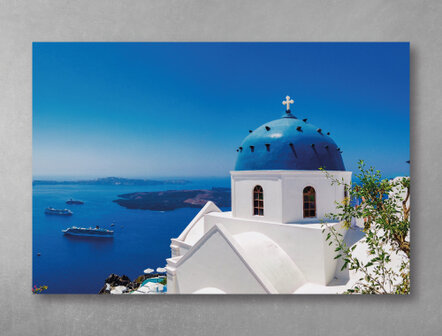 WANDDECO RECHT - SANTORINI CHURCH