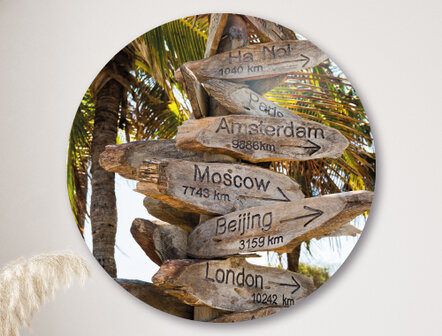 WANDDECO ROND - SIGNPOST