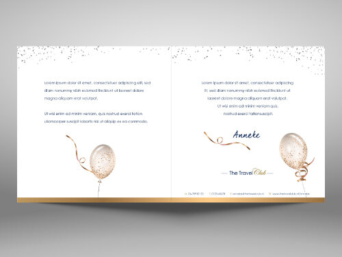 Jubileum wenskaarten incl. bedrukte envelop