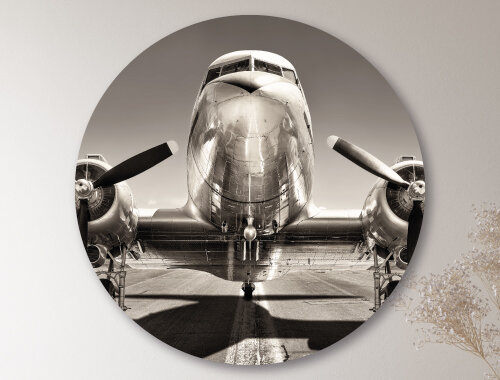 WandDeco Rond - Airplane Retro