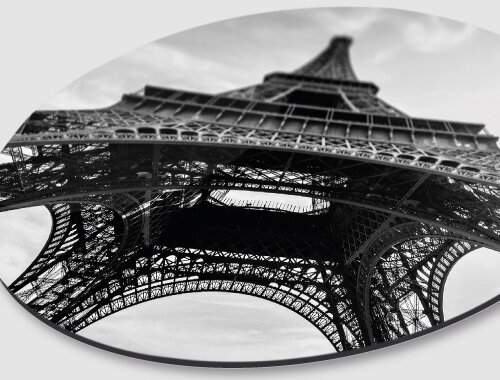 WANDDECO ROND - EIFFEL TOWER BLACK WHITE