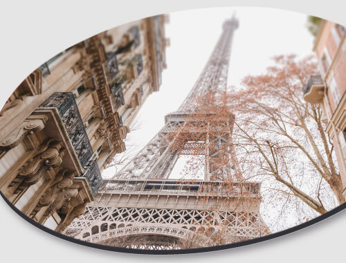 WANDDECO ROND - EIFFEL TOWER PASTEL