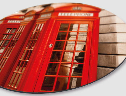 WANDDECO ROND - ENGLISH PHONEBOX