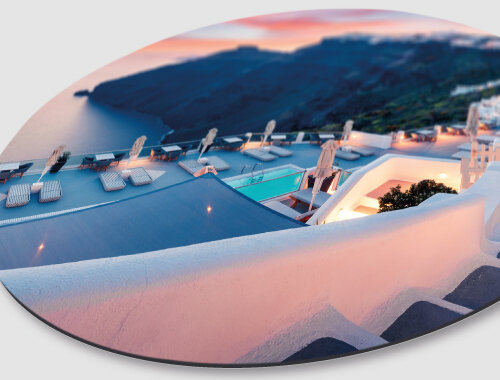 WANDDECO ROND - SANTORINI BEAUTY