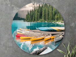 WandDeco Rond - Boats on lake